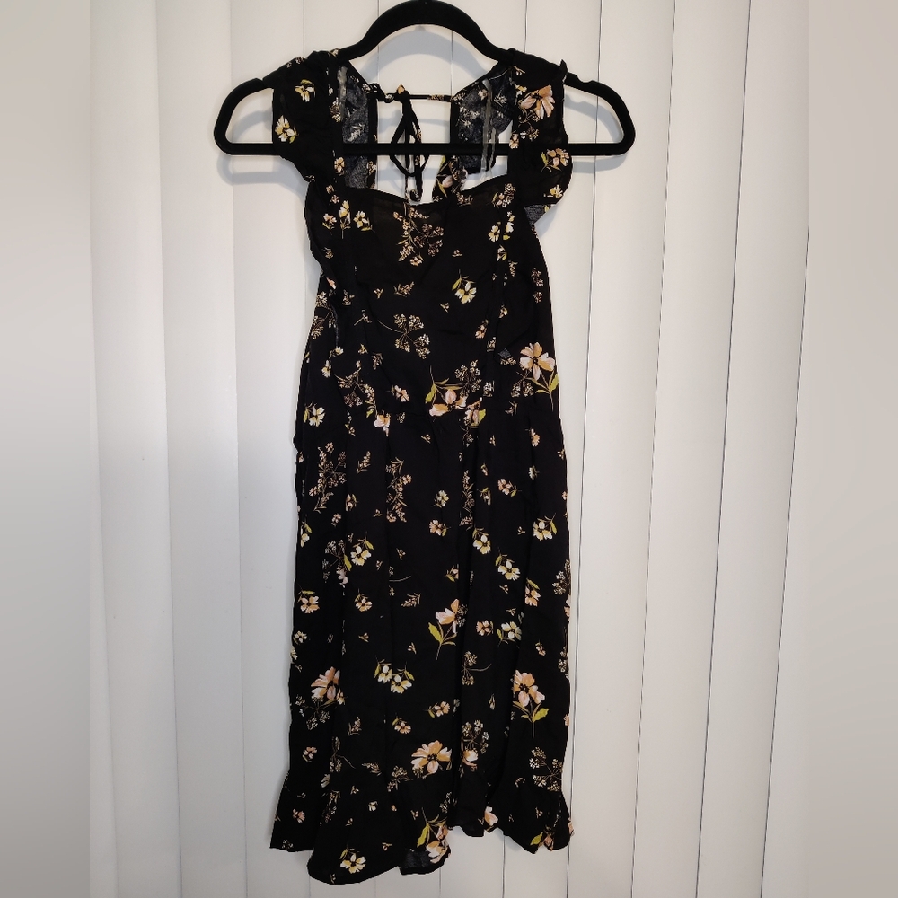 Wild Fable black floral dress size M - Picture 1 of 4